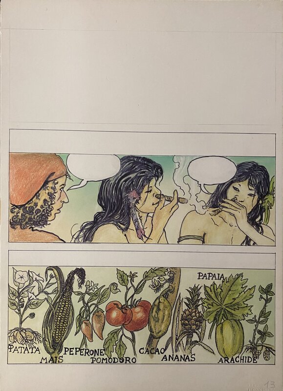 Christophe Colomb par Milo Manara - Planche originale