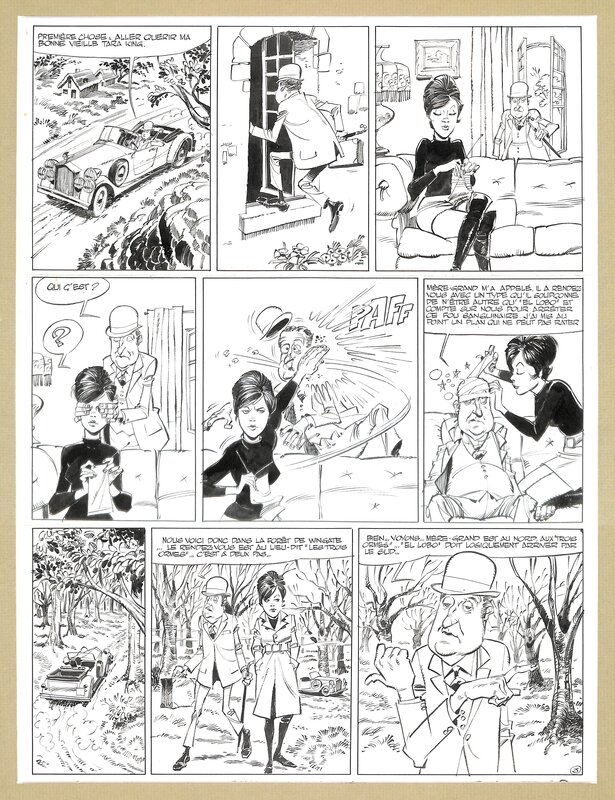 Alexis, Gotlib, Cinémastock. Chapeau melon et bottes de cuir, pl 3. - Planche originale