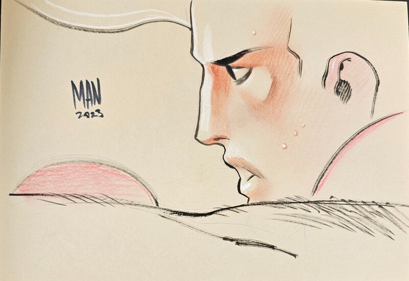El Boxeador by Man - Original Illustration