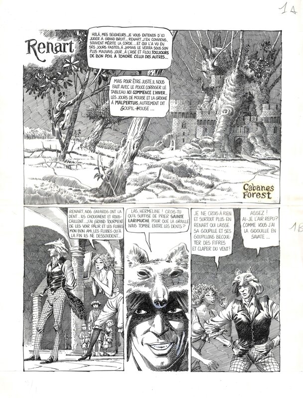 Renart par Max Cabanes, Jean-Claude Forest - Planche originale