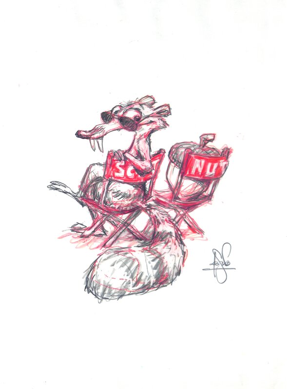 Scrat & the nut par Peter De Sève - Illustration originale