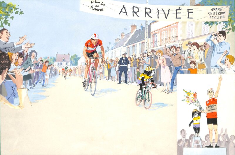 Bobby fait du vélo par Pierre Probst - Illustration originale