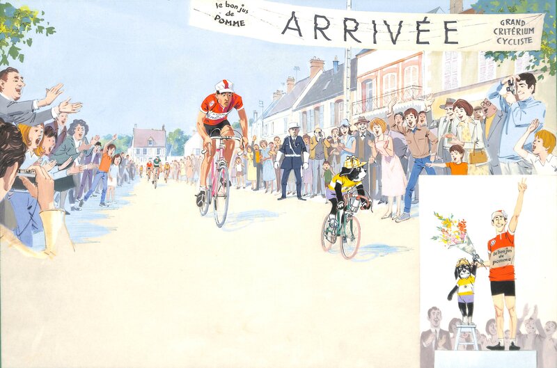 Bobby fait du vélo by Pierre Probst - Original Illustration