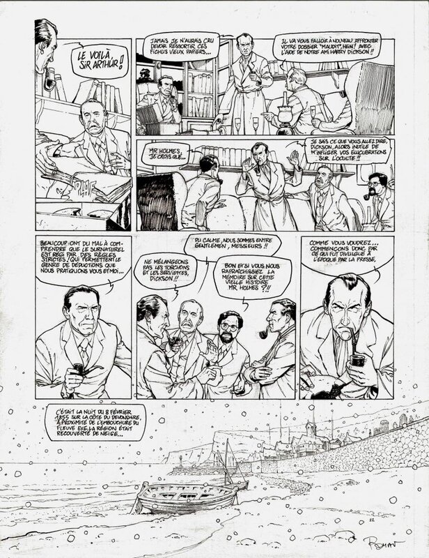 Harry Dickson par Olivier Roman - Planche originale