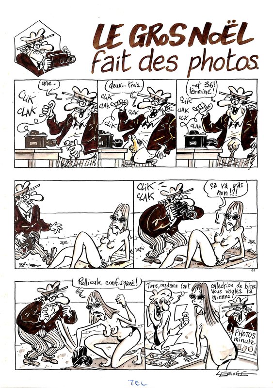 Jacques Lerouge, Le Gros Noël fait des photos - Planche originale