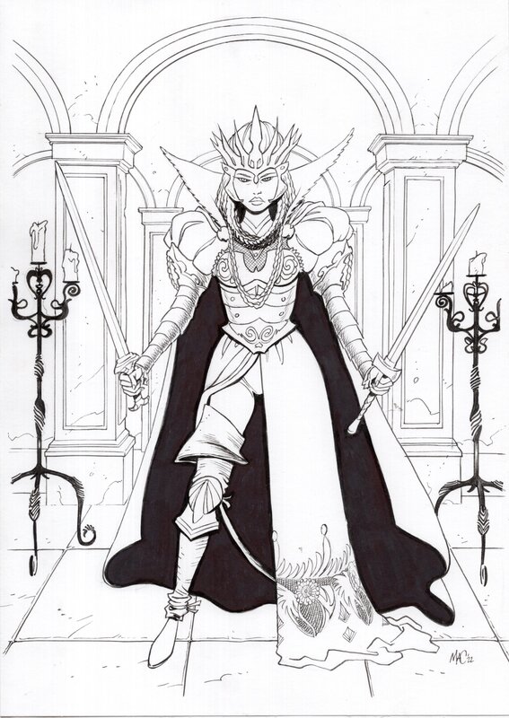 Warrior Queen by Gianluca Maconi - Original Illustration