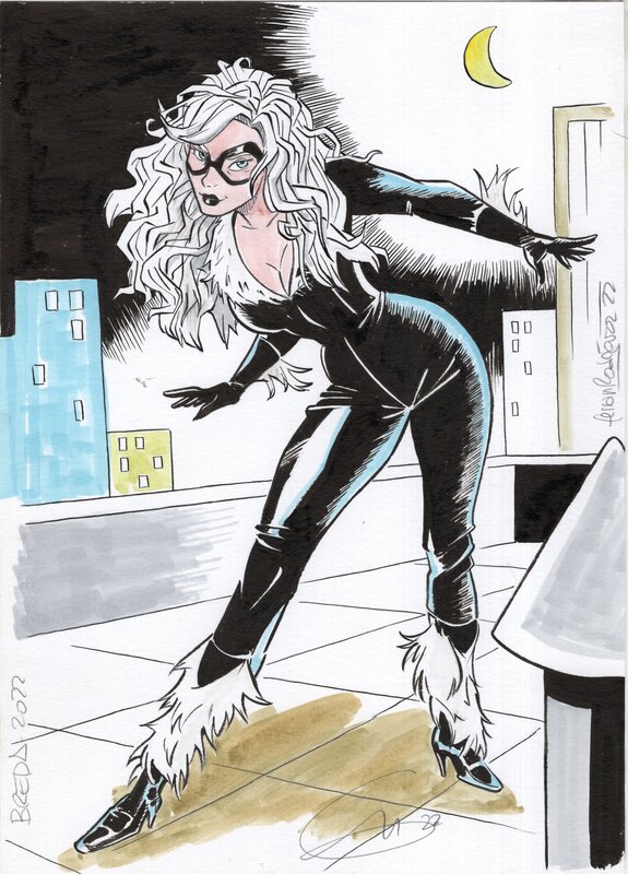 Black Cat by Ferran Rodriguez - Original Illustration