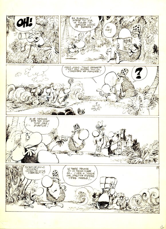 Robinson et Zoé par Philippe Bercovici, François Corteggiani - Planche originale