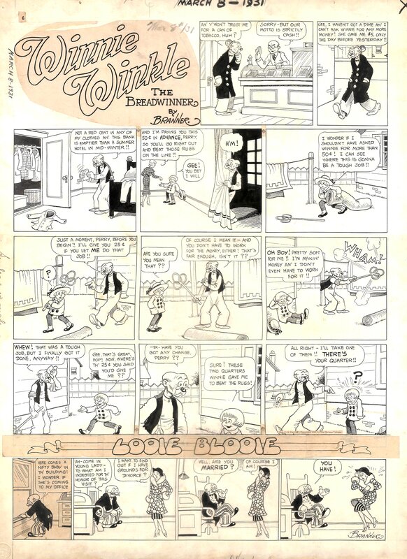 Martin Branner, Winnie Winkle + Looie Blooie - Comic Strip