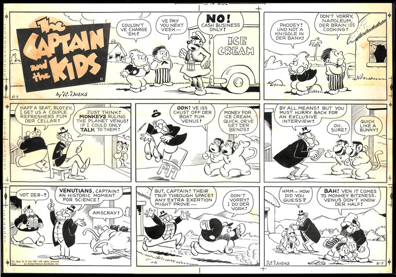 Rudolph Dirks, The captain and the kids - Comic Strip