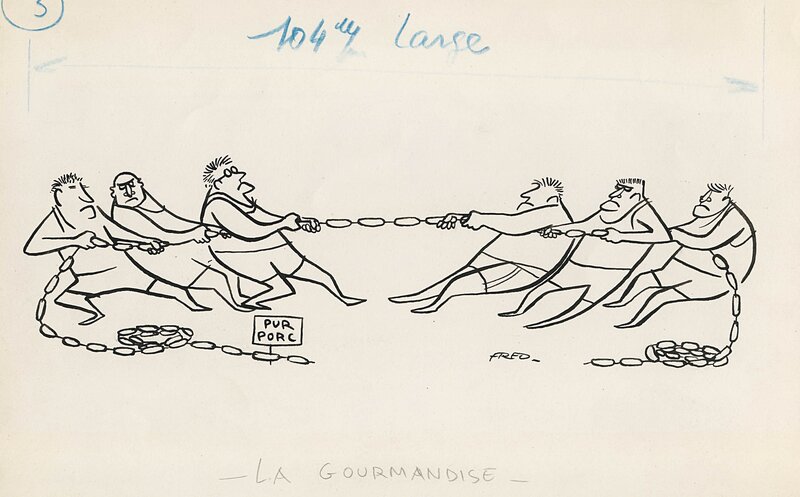 La gourmandise by Fred - Original Illustration