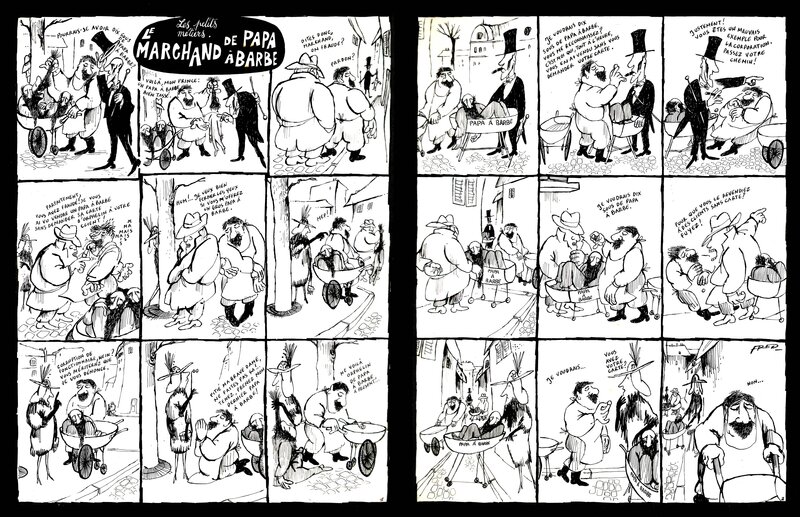 Fred, Le marchand de papa à barbe - Planche originale