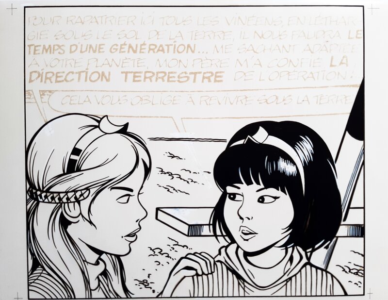 Roger Leloup, Case de Yoko Tsuno et Khany pour un livre publicitaire - Planche originale