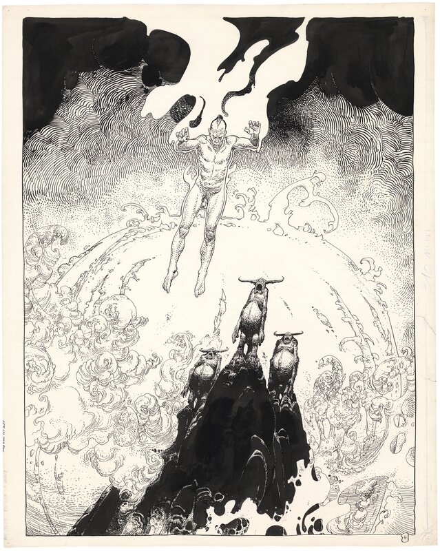 Moebius, Philippe Druillet, Approche sur Centauri - Planche originale