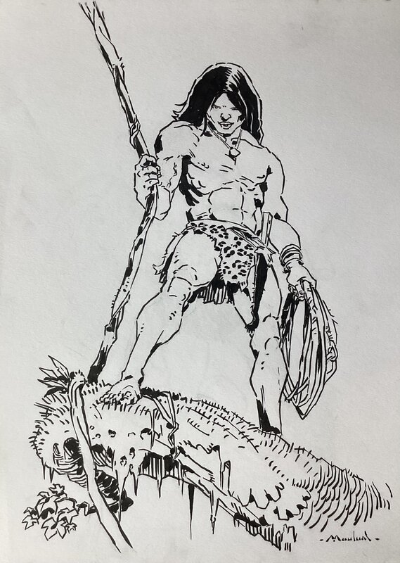 Tarzan encrage by Régis Moulun - Comic Strip