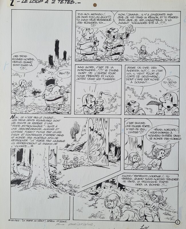 Les centaures par Pierre Seron - Planche originale