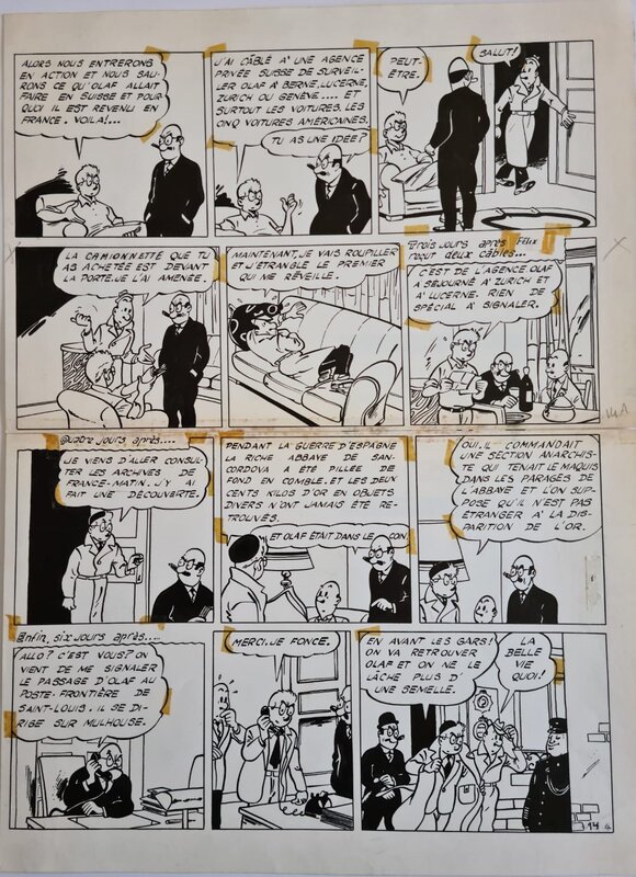 Maurice Tillieux, Felix - Le roi et le colonel - Planche originale