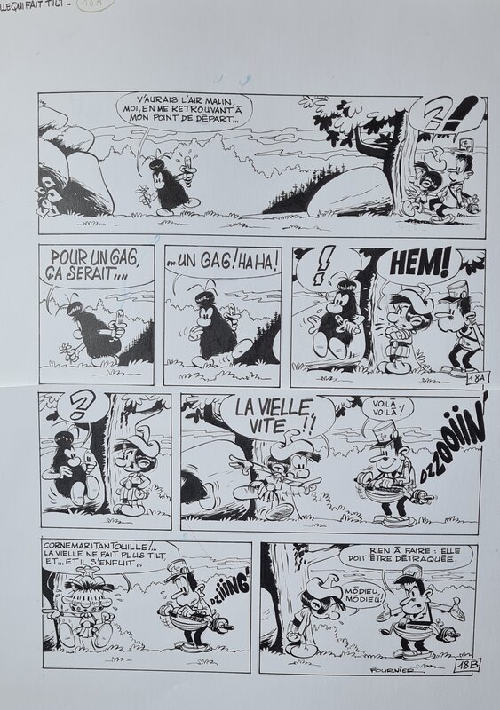 En vente - Bizu par Jean-Claude Fournier - Planche originale