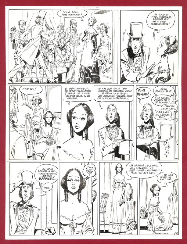 Alexis, Gotlib, Cinémastock. La dame aux camélias, pl 13. - Planche originale