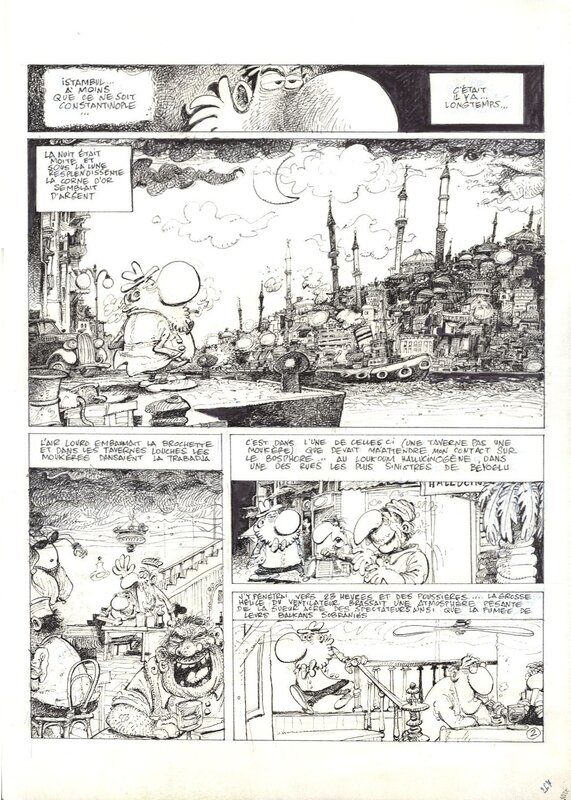 Philippe Bercovici, François Corteggiani, 1984 - Robinson et Zoé - Planche originale