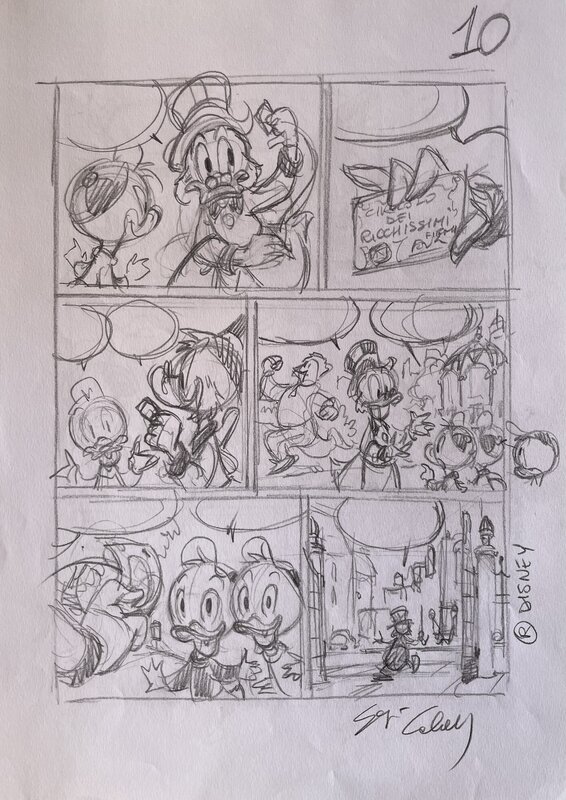 Sergio Cabella, Vito Stabile, Il Re dei Paperi - Page 10 - Original art