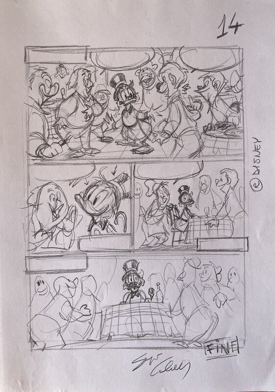 Sergio Cabella, Vito Stabile, Il Re dei Paperi - Page 14 / Finale - Original art