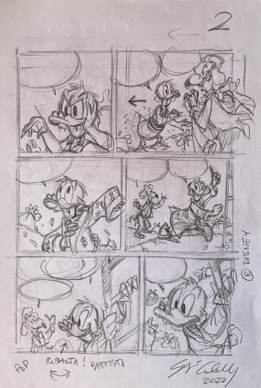 Sergio Cabella, Vito Stabile, Il Re dei Paperi - Page 2 - Original art