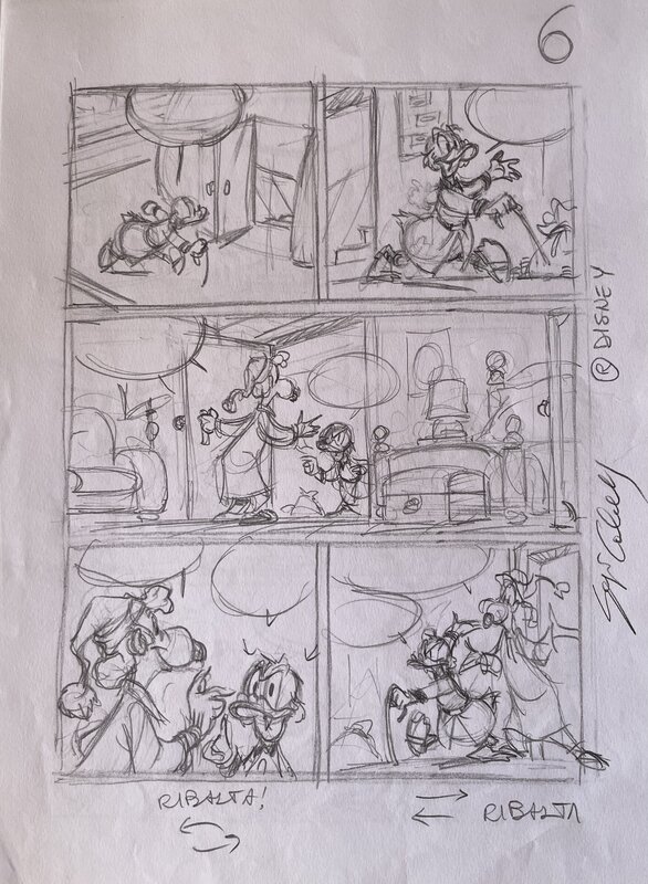 Sergio Cabella, Vito Stabile, Il Re dei Paperi - Page 6 - Original art
