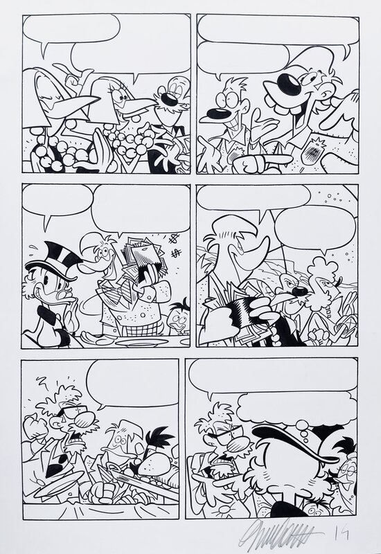 En vente - Giorgio Cavazzano, Picsou - Page 14 - “On a volé sur la Lune!” - Planche originale