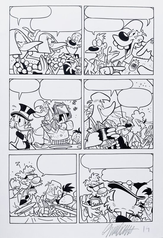 Giorgio Cavazzano, Picsou - Page 14 - “On a volé sur la Lune!” - Planche originale