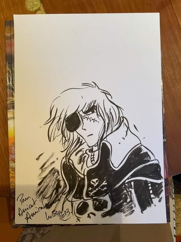 Dédicace albator by Philippe Luguy, Leiji Matsumoto - Sketch