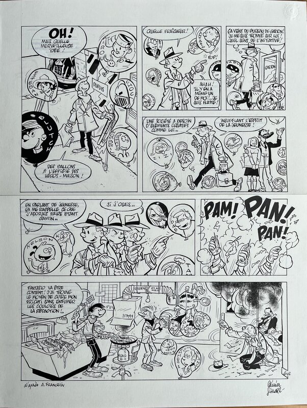 Olivier Schwartz, Olivier SCWARTZ - Gaston Lagaffe - Planche originale