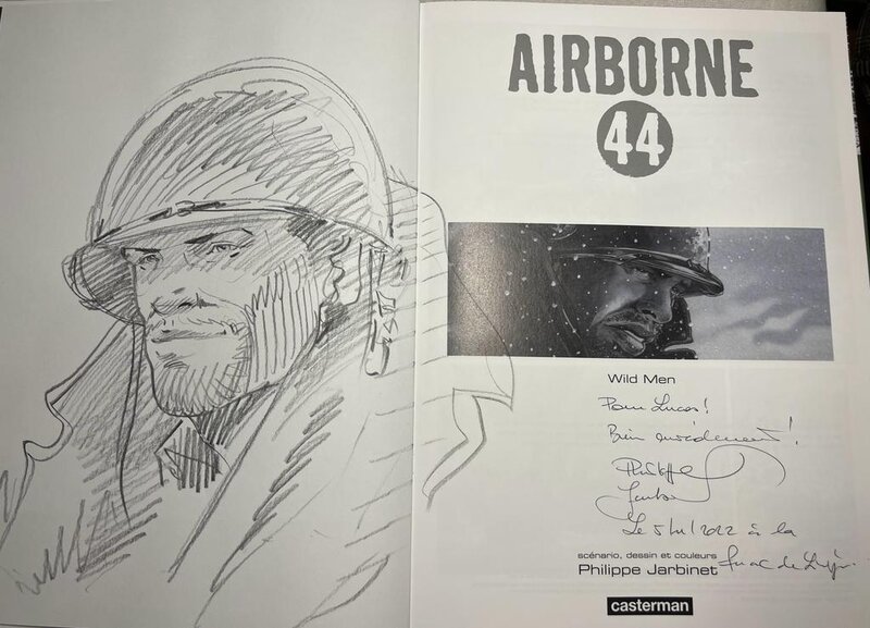 Dédicace Jarbinet Airborne 44 wild me, - Sketch