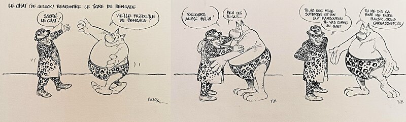 François Boucq, Philippe Geluck, Le chat (de Geluck) rencontre le tigre du Bengale - Comic Strip