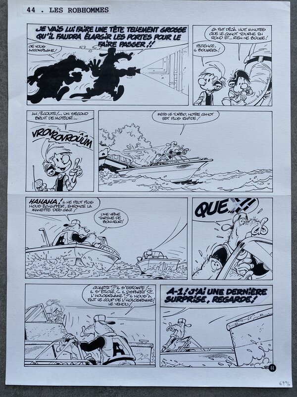 For sale - Seron - les Petits hommes - Planche originale - Opération QI - Comic Strip