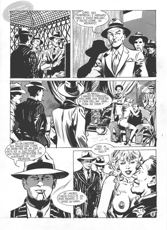 Unidentified Chicago gangster story #1 p.08 by Mauro Laurenti - Planche originale