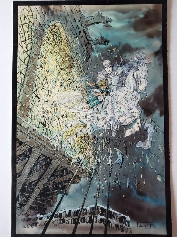 Tiburce Oger, CEUX QUI NOUS HANTENT (univers GORN) couleur directe - Original Illustration