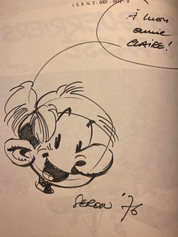 Pierre Seron, illustration originale, portrait de Renaud, 