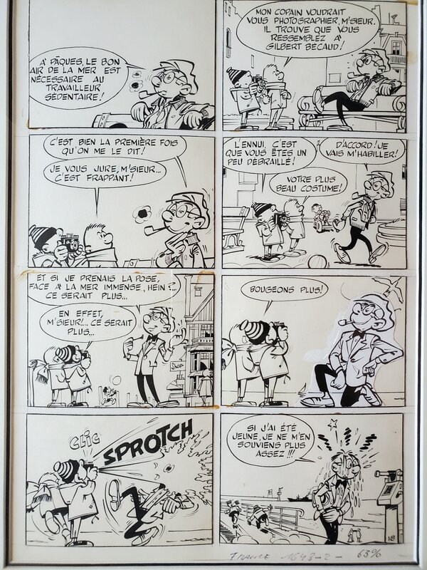 CESAR ET ERNESTINE par Maurice Tillieux - Planche originale