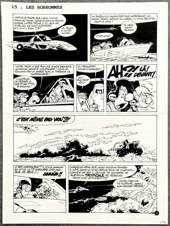 For sale - Seron - les Petits hommes - Planche originale - Opération QI - Comic Strip