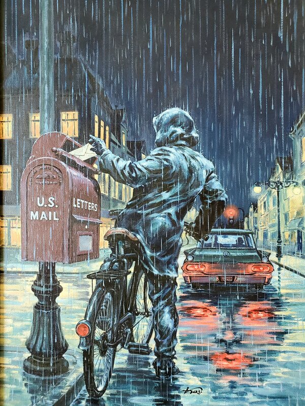 Kas, Peinture sur toile  US MAIL - Illustration originale