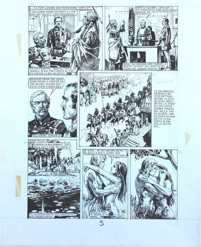 Paolo ELEUTERI SERPIERI - Magia bianca, magia rossa western story - Original Illustration