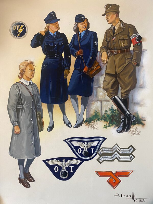 Patrice Courcelle, planche originale, WW2, OT. - Comic Strip