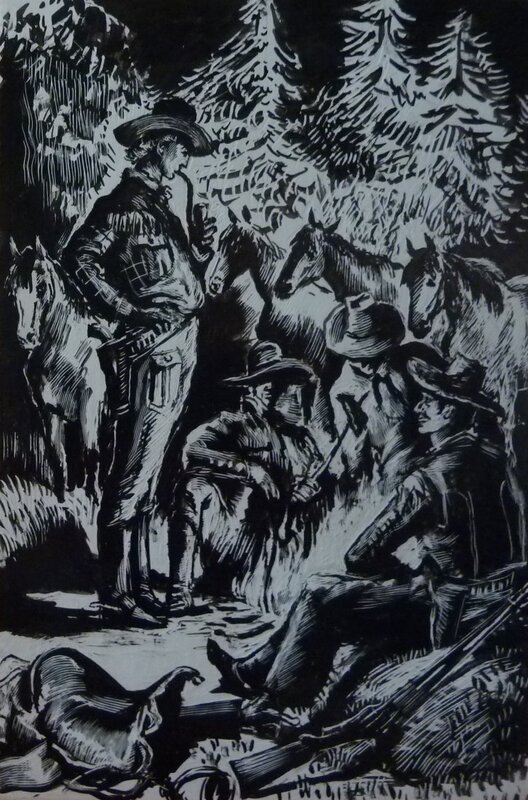 Pierre Noël, Karl May, Le Testament de Winnetou - Original Illustration