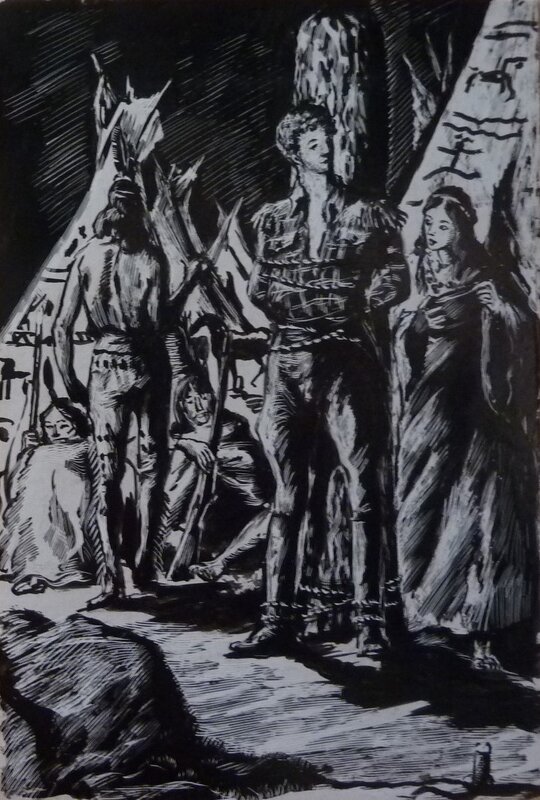 Pierre Noël, May Karl, Le Testament de Winnetou - Original Illustration