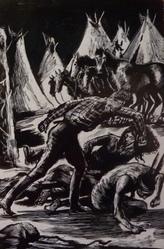 Pierre Noël, May Karl, Le Testament de Winnetou - Illustration originale