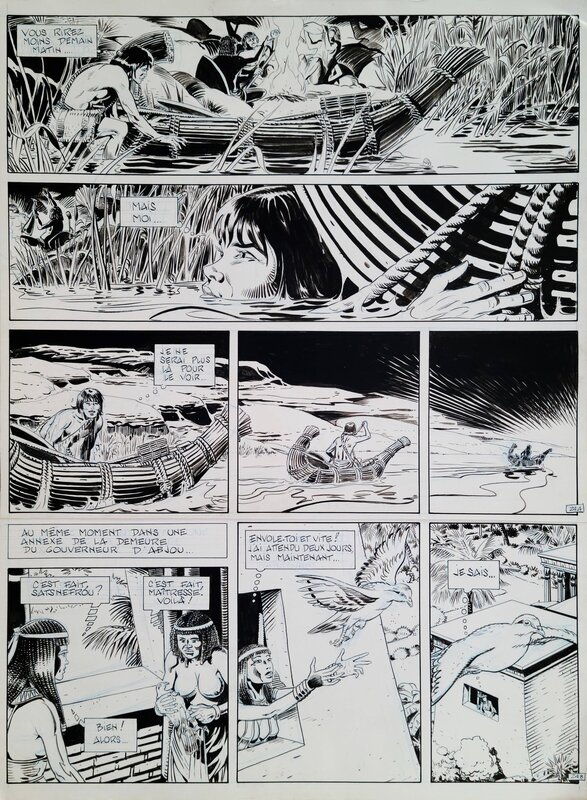 Ramaïoli - Horus de Nekhen - Tome 1 - planche 24 - 1989 - Planche originale