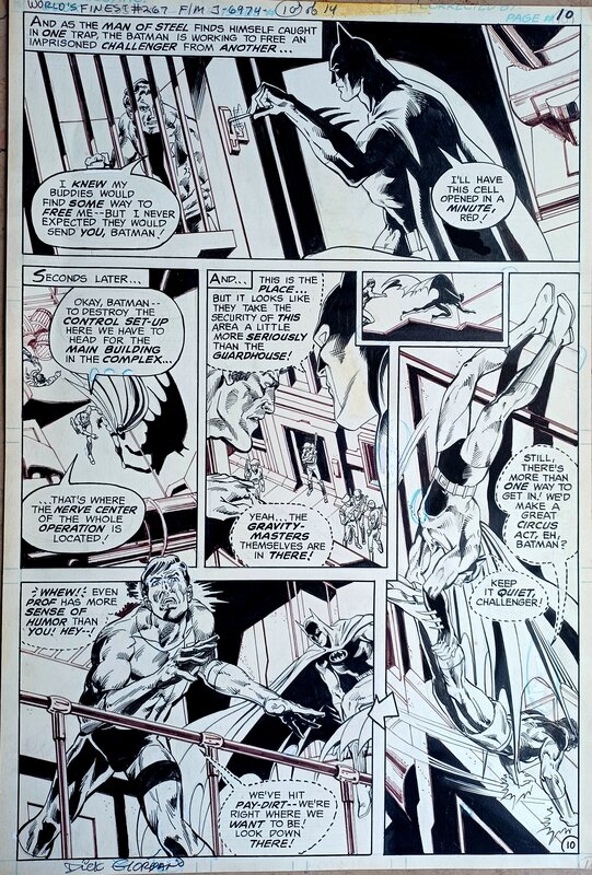 Dick Giordano, Rich Buckler, Batman in World's finest  # 267 p10 - Planche originale