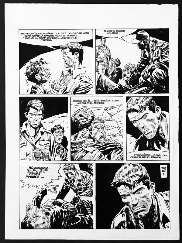 Jordi Bernet, Kraken, episode ''Exorcist'', pg12 - Planche originale