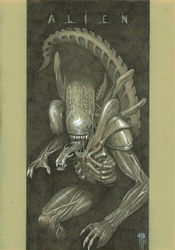 En vente - Alien par Bringel philippe - Illustration originale